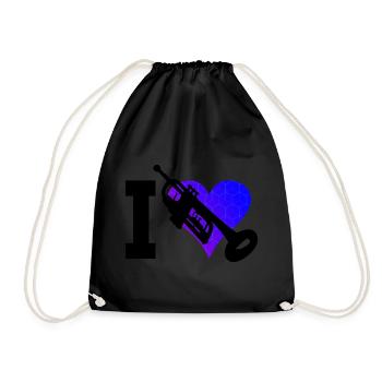 Trumpet Player Trompetenspieler Trompete - Drawstring Bag - black - Front