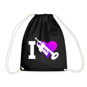 Trumpeter Men Trumpet Trumpets Players - Drawstring Bag - black - Front