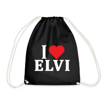 t-shirt J’aime Elvi idée cadeau t-shirt - Sac de sport léger - noir - Devant