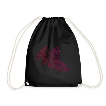 Bobsport Bob Bob fahren Damen Herren Zweierbob - Turnbeutel - Schwarz - Vorne