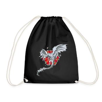 Dungeons & Dragons White Dragon - Drawstring Bag - black - Front