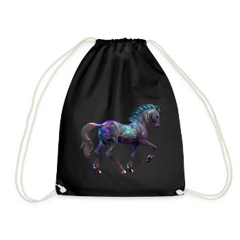 Horse riding - Drawstring Bag - black - Front
