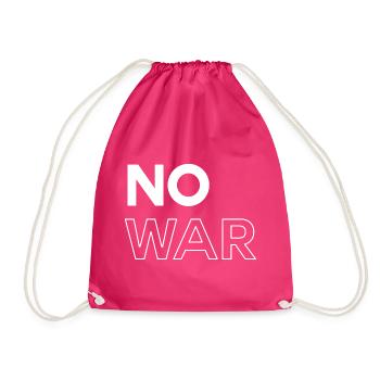 No War - Drawstring Bag - fuchsia - Front
