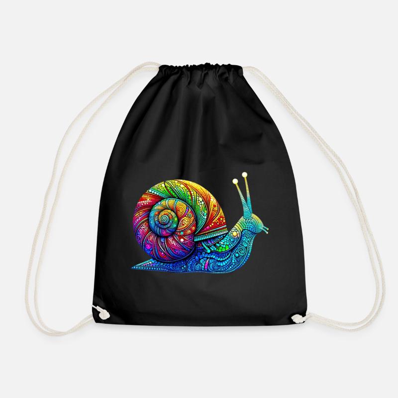 Schnecke - Turnbeutel - Schwarz
