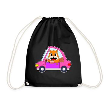 Voiture hamster - Sac de sport léger - noir - Devant