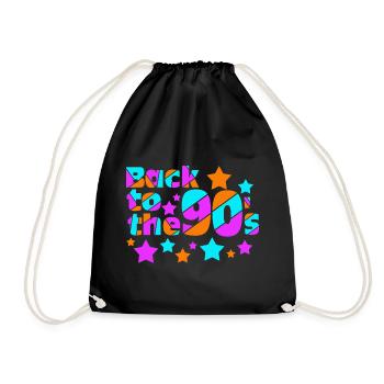 Fête des années 90 , Soirée à thème , Années 90 retour à (25) - Sac de sport léger - noir - Devant