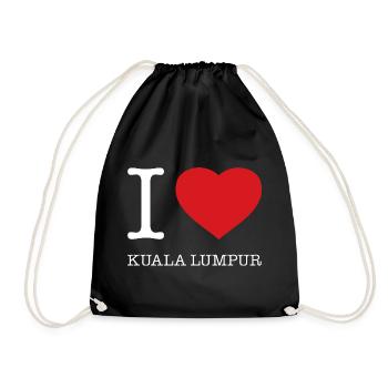 I LOVE KUALA LUMPUR - Turnbeutel - Schwarz - Vorne