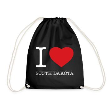 I LOVE SOUTH DAKOTA - Drawstring Bag - black - Front