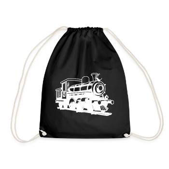 Dessin de locomotive - Sac de sport léger - noir - Devant