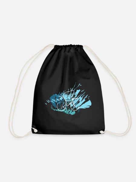 Biker Style 26 - Drawstring Bag - black