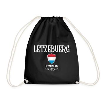 Drapeau luxembourgeois, j’adore le Luxembourg - Sac de sport léger - noir - Devant