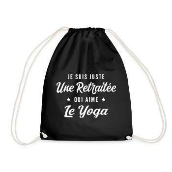 Rentner, der Yoga liebt - Turnbeutel - Schwarz - Vorne