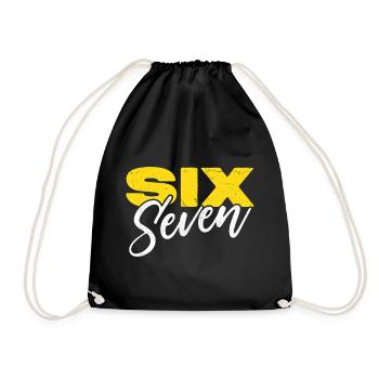 sechs sieben - Turnbeutel - Schwarz - Vorne