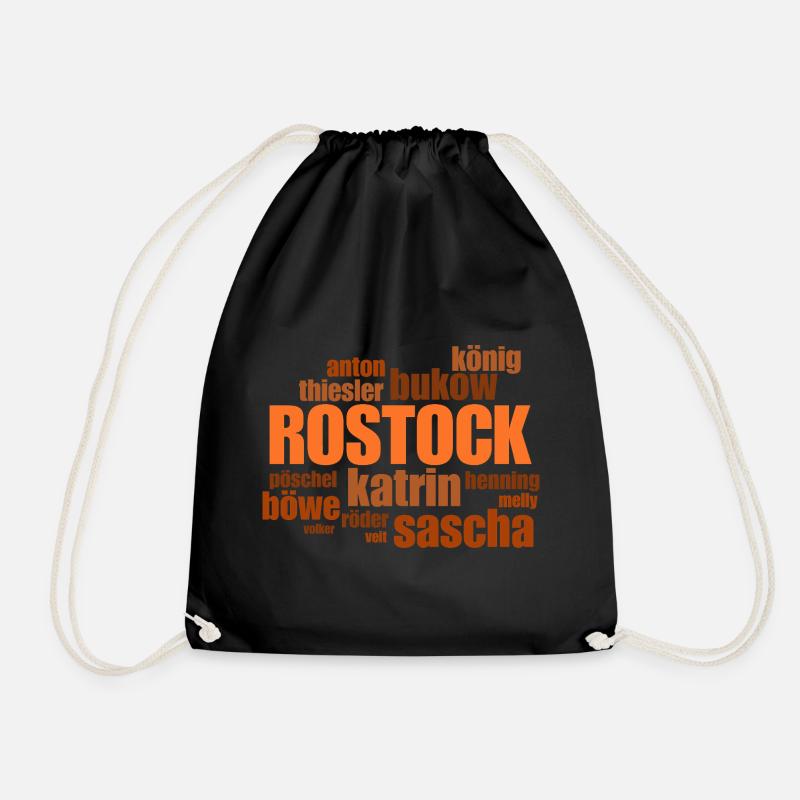 HRO - Rostock Polizeiruf - Turnbeutel - Schwarz