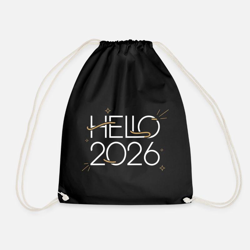 Neon Hallo 2026 - Turnbeutel - Schwarz