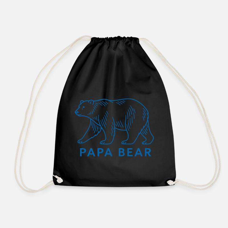 Papa Bear - Turnbeutel - Schwarz