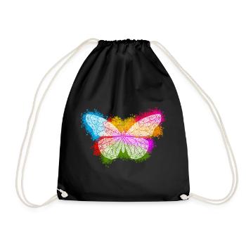Papillon Zentangle - Sac de sport léger - noir - Devant