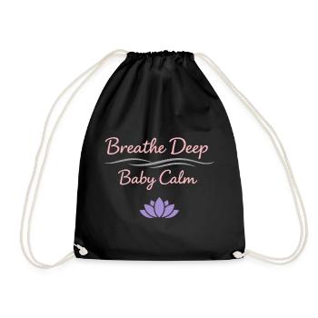 Prenatal Yoga Expectant Mother - Drawstring Bag - black - Front