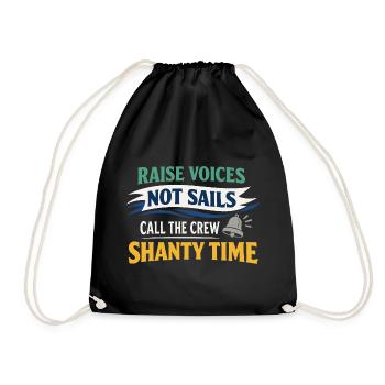Shanty Crew folk music community - Drawstring Bag - black - Front