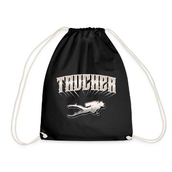 Taucher Tauchen - Turnbeutel - Schwarz - Vorne