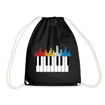 Piano Piano Musician Gift - Drawstring Bag - black - Front