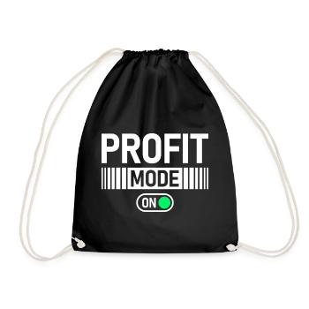Profit Mode on Stock Market Exchange Trader - Drawstring Bag - black - Front