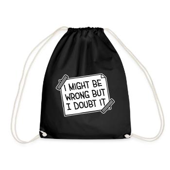 Je peux me tromper mais j’en doute. Drôle. Sarcastique. - Sac de sport léger - noir - Devant