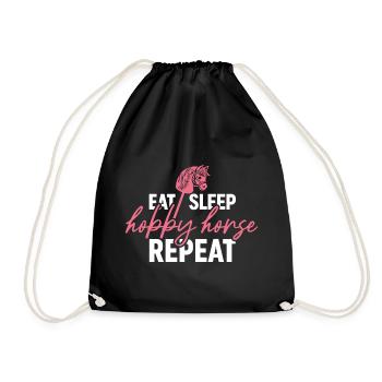 Manger Sommeil Répéter le cheval de loisir - Cavalier - Sac de sport léger - noir - Devant