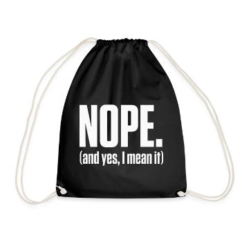 Nope I Mean It PDA Neurodivergent Pride - Drawstring Bag - black - Front