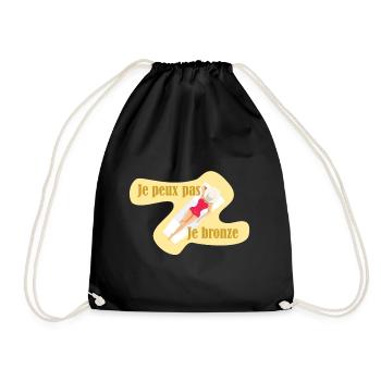 Je peux pas je bronze - Sac de sport léger - noir - Devant