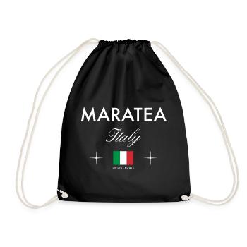 Maratea Italien Koordinaten Reise Souvenir - Turnbeutel - Schwarz - Vorne