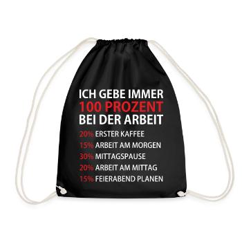 Work colleague colleague funny gift - Drawstring Bag - black - Front