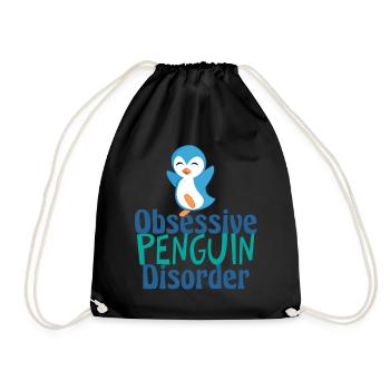 Trouble mignon des manchots obsessionnels - Sac de sport léger - noir - Devant