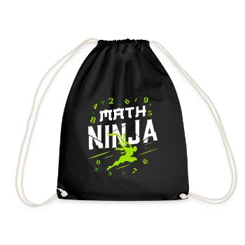Math Ninja Math Kids Saying Jeu de Pun - Sac de sport léger - noir - Devant