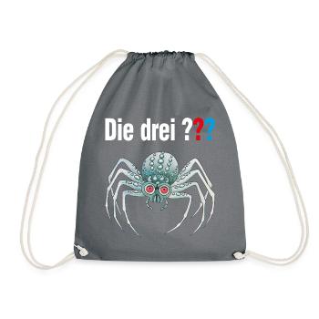 Die Drei ??? und die silberne Spinne - Turnbeutel - Grau - Vorne