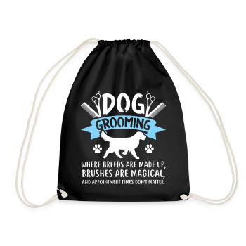 Dog Grooming - Where Breeds Are Made Up ... - Drawstring Bag - black - Front