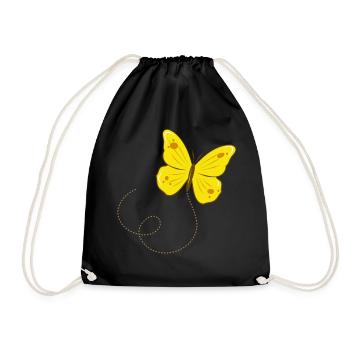 Zitronenfalter Schmetterling tanzt durch die Luft - Turnbeutel - Schwarz - Vorne
