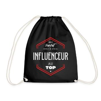 Influenceur parfait et au top - Sac de sport léger - noir - Devant