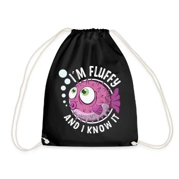kugelfisch moelleux et le savoir poisson-globe fugu poisson - Sac de sport léger - noir - Devant