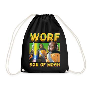 Star Trek La Nouvelle Génération Worf - Sac de sport léger - noir - Devant
