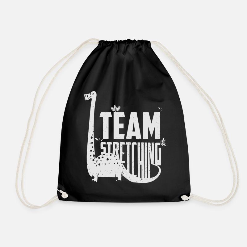 Dino Stretching Team - Turnbeutel - Schwarz