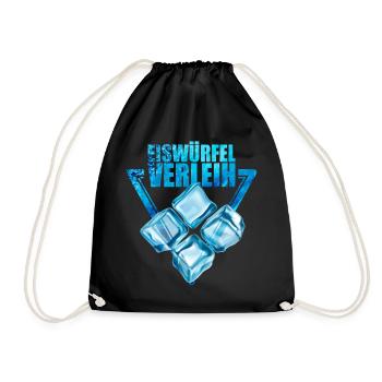 Eiswürfel Verleih - Turnbeutel - Schwarz - Vorne