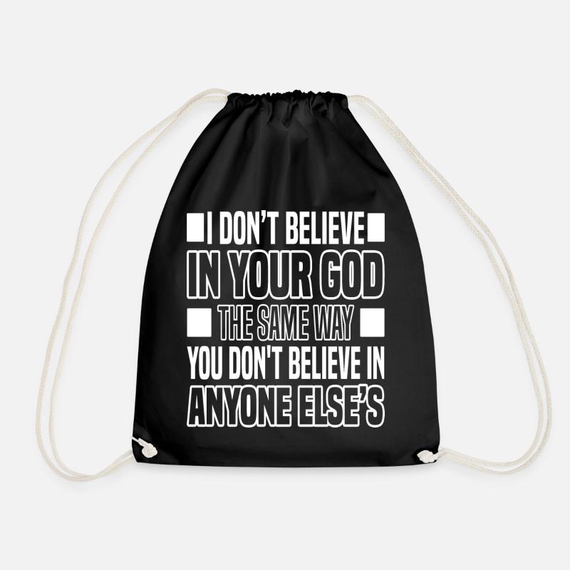 Atheist Gifts - Drawstring Bag - black