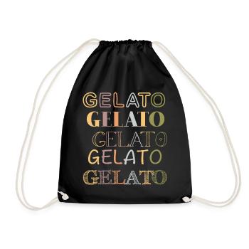 Gelato Vintage Retro - Turnbeutel - Schwarz - Vorne