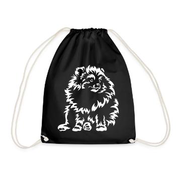 Dwarf Spitz "Black Edition" - Drawstring Bag - black - Front
