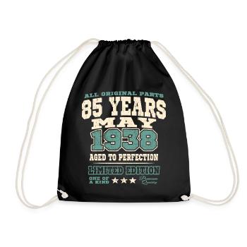 Aged to perfection may 1938 - 85 years old - Drawstring Bag - black - Front