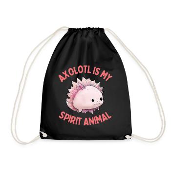 Drôle Axolotl est mon animal spirituel - Sac de sport léger - noir - Devant