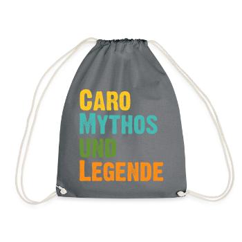 Karoline Caro die Frau der Mythos die Legende - Turnbeutel - Grau - Vorne