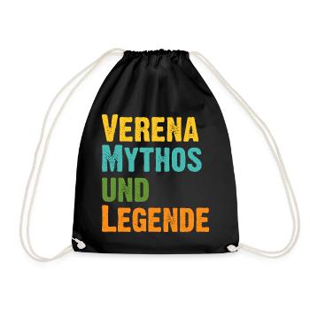 Verena, die Frau der Mythos die Legende - Turnbeutel - Schwarz - Vorne
