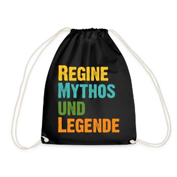 Regine, die Frau der Mythos die Legende. Vintage - Turnbeutel - Schwarz - Vorne